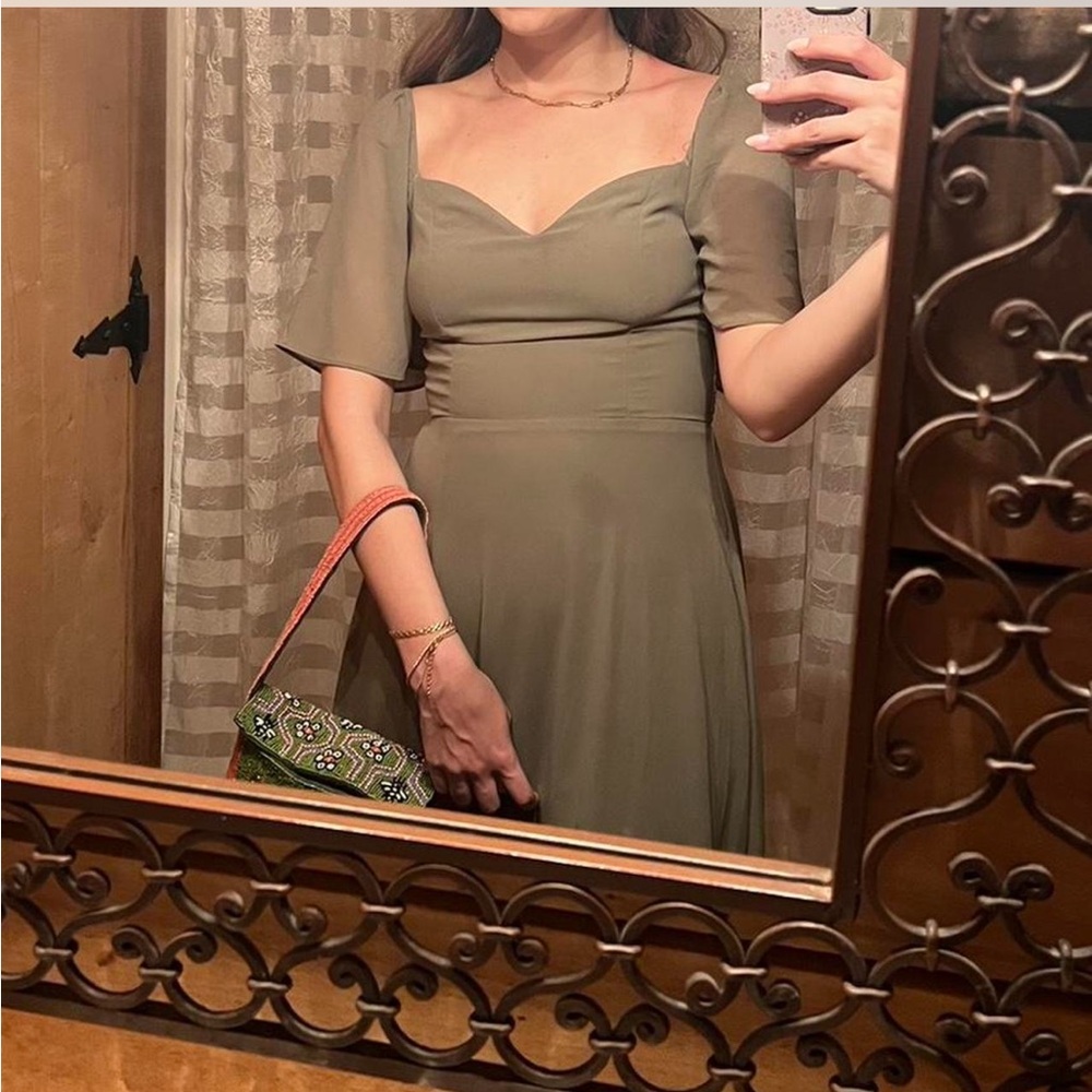 Sage green bridesmaid dress